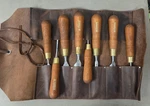 Set Of 8 Narex Chisels Leather Carrying Case. Fixed Price $75.00.