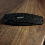 Dewalt Tools Carbon Fiber Handle Pocket Knife W/clip & 8CR13MOV Blade #DWHT10314. Fixed Price $21.00.