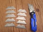 Kobalt Utility Knife & 11 Blades Foldable Speed Release Quick Change Box Cutter. Fixed Price $13.98.