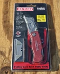 Nos Rare Sears Craftsman Red Folding Lock Back Utility Knife W/sheath 94848. Fixed Price $69.95.