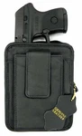 Black Leather Pistol Pack Belt Holster Concealment Concealed Carry Weapon Holder. Fixed Price $28.32.