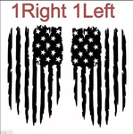 Distressed American Flag Vinyl Decal Sticker Usa Car Window Truck Door Set Of 2. Fixed Price $11.66.