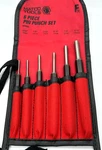 New Matco Tools Usa Pin Punch Set Lot Straight Roll Red Storage Pouch 6PC. Fixed Price $134.00.