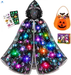 Jeowoqao Light Up Witch Cape, Costumes For Girls Halloweens Dress.... Fixed Price $29.75.