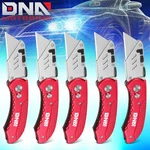 5X Quick-change Foldable Locking Pocket Box Cutter Utility Knifes W/ 10 Blades. Fixed Price $26.99.