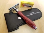 Safety Double Edge Wood Handle Razors + 5 Free Blades Pouch Travel Kit Set. Fixed Price $11.99.