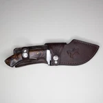 Colt CT007 Fixed Blade Hunting Knife Wood Handle Leather Sheath Stainless Steel. Fixed Price $53.99.