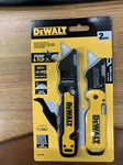 Dewalt Atomic Push And Flip Folding Utility Knife Set DWHT10995. Fixed Price $28.39.