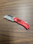 Sheffield Folding Lockback Knife 1 Utility Blade Red Changeable. Fixed Price $8.27.