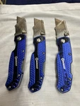Lot 3 Kobalt Box Cutter Utility Folding Pocket Knife Knives. Fixed Price $14.00.