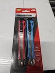 Packrite SS-707 Carton Cutters 2-PACK Metal Blade Red Blue Black. Fixed Price $12.75.