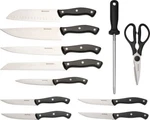 Browning Kitchen Set 9 Fixed-blade Knives W/scissors Wood Block Stainless Blades. Fixed Price $123.89.