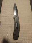Dewalt 8-IN. Heavy Duty Carbon Fiber Folding Pocket Knife, Gray/black. Fixed Price $20.00.