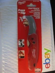48-22-1525E Milwaukee Fastback Hawkbill Folding Knife Stainless Blade Press Flip. Fixed Price $20.69.