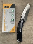 5.11 Black Game Stalker AUS-8 Tactical Folder Blade Knife Nib. #51120. Fixed Price $44.95.