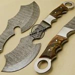 Outdoor Hunting Camping Damascus Hatchet Tomahawk Multi Tools With Ram Horn Hand. Fixed Price $99.99.