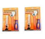 4 Pc Tool Combo Set Utility Knife, Wrench & Ratcheting Screwdriver (pack Of 2). Fixed Price $25.99.