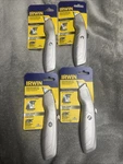 Lot Of 4 - Irwin 2082101 Utility Knife With Blade 3 Position Slide. Fixed Price $26.99.