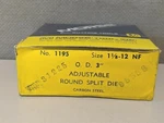 Morse Round Adjustable Split Die 1-1/8"-12 3" Od 31225. Fixed Price $69.95.