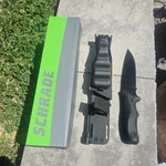 Schrade SCHF39 Hunting Knife 5-6IN Stainless Straight Edge W/ Sheath. Fixed Price $100.00.