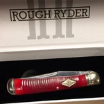Rough Ryder Red Sawcut Bone Bolster Lock Trapper 4 1/8" Pocket Knife RR1960. Fixed Price $24.98.