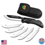 Outdoor Edge Razor-lite Folding Knife 6 Blades Clam Black RL-10C. Fixed Price $68.06.