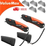 Valuemax 2-PACK Utility Knife Box Cutter Quick Release Locking W/18 Blades. Fixed Price $17.99.