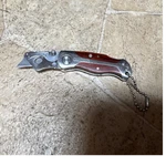 Craftsman Folding Utility Knife Box Cutter, Metal/wood Handle Silver/brown 1IN. Fixed Price $20.00.