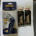 Irwin Tools Combo FK100 1858318 Folding Utility Knife W/ Lenox Gold Blades. Fixed Price $19.90.