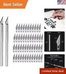 Wa Portman Hobby Knife Set: 2 Precision Knives & 50 Carbon Steel Blades. Fixed Price $21.99.