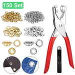 1/2" Grommet Pliers Tool Kit Punch Hole Eyelet Snap Button Leather Craft 150 Set. Fixed Price $17.84.