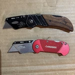 97211 Wood Handled Folding Sure-grip Lock Back & Husky Knife Lot Of. Fixed Price $33.50.