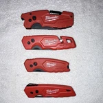Milwaukee Fastback Folding Utility Knife 4PC Lot - 3 Varieties And. Fixed Price $39.99.