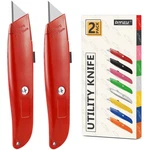 Diyself 2PACK Utility Knife Box Cutter Retractable Razor Blade Heavy Duty. Fixed Price $13.99.