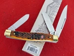 Klaas Kissing Crane New Box KC6325BR Brown Bone Stainless Stockman Knife. Fixed Price $26.99.
