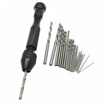 26PCS Mini Micro Hand Drill Bit Kit Manual Keyless Chuck Pin Vise Rotary Tool. Fixed Price $10.51.