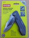 Ryobi Spring Assisted Folding Knife / Partially Serrated Stainless Steel Blade. Fixed Price $24.95.