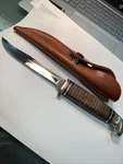 Case Xx Leather Hunter Knife (316-5 Ss) W/sheath Stacked New No Box. Fixed Price $95.00.
