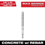 Milwaukee Sds Plus Drill Bit 1/2 In 4 Cutter Carbide Concrete Rebar Masonry. Fixed Price $17.39.