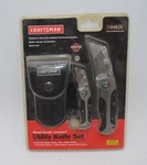 Craftsman Double Lockback Blade Utility Knife Set With Wood Handles Sheath. Fixed Price $64.95.