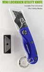 Mini Folding Lock-back Utility Knife With Five Blades Razor (usa Seller). Fixed Price $12.95.