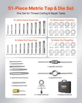 Vevor Tap And Die Set, 51-PIECE Metric Sizes M6 To M24, With Coarse Fine Thr. Fixed Price $96.90.