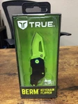 True Berm Keychain Flipper Knife Green /black. Fixed Price $25.99.