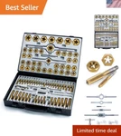 86-PIECE Master Tap And Hex Die Set, Premium Titanium Coating Sae Size To 5.... Fixed Price $201.59.
