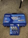Kobalt 170PC Mechanics Tool Set With Utility Knives Sae Metric Hard Case Chrome. Fixed Price $80.00.