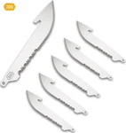 Outdoor Edge Pack Of Six 3" Partially Serrated 420J2 Steel Drop Point Blades. Fixed Price $15.69.