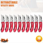 10PCS Foldable Quick-change Locking Mechanism Utility Knife W/ Spare Blades. Fixed Price $46.99.