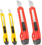 Utility Knife Box Cutter Razor Auto-lock 4-PACK Set, Retractable. Fixed Price $14.53.