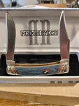 Rough Ryder Faded Blue Jeans Micarta Small Moose Pocketknife RR2350 Nib. Fixed Price $17.00.