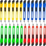 24PACK Box Cutters (9MM Wide Blade Color) Utility Knife Retractable Com. Fixed Price $20.57.